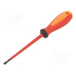 1 pcs x UNIOR - 616439 - Screwdriver, insulated, slot, 4,0x0,8mm, Blade length: 100mm