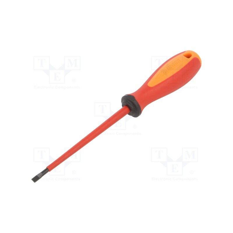 1 pcs x UNIOR - 616439 - Screwdriver, insulated, slot, 4,0x0,8mm, Blade length: 100mm