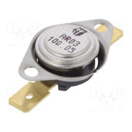 1 pcs x TOMIC - AR03.100.05-W1-S3 - Sensor: thermostat, SPST-NC, 100°C, 16A, 250VAC, connectors 6,3mm