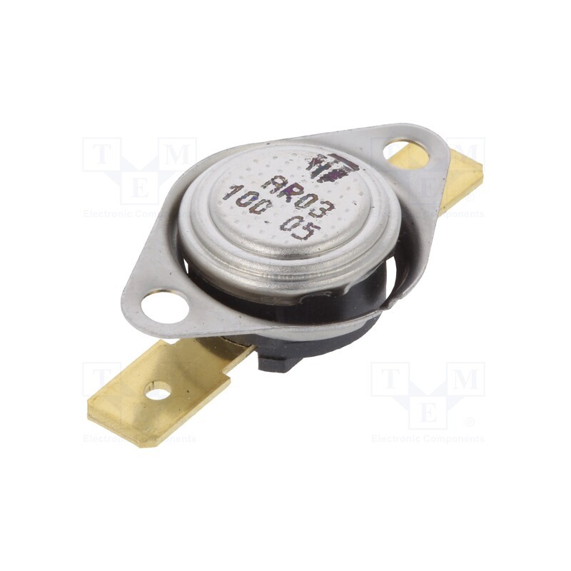 1 pcs x TOMIC - AR03.100.05-W1-S3 - Sensor: thermostat, SPST-NC, 100°C, 16A, 250VAC, connectors 6,3mm