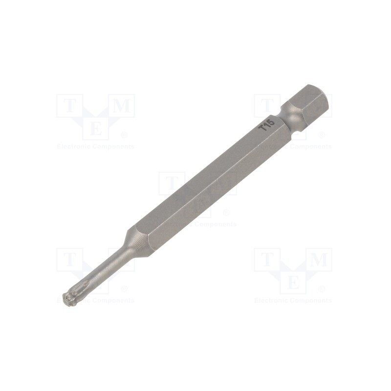 1 pcs x WIHA - 32418 - Screwdriver bit, spherical,Torx®, T15, Overall len: 70mm