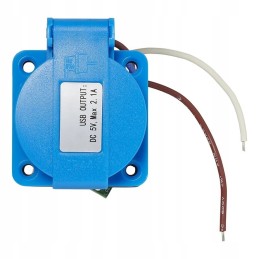 USB mounting socket 2 1a with flap, camper, hermetic housing