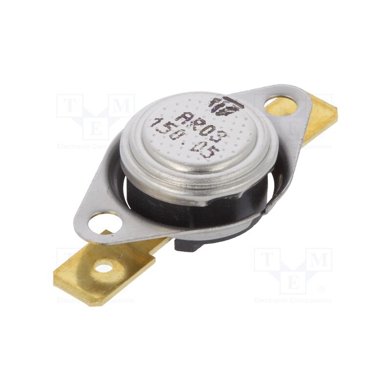 1 pcs x TOMIC - AR03.150.05-W1-S3 - Sensor: thermostat, SPST-NC, 150°C, 16A, 250VAC, connectors 6,3mm