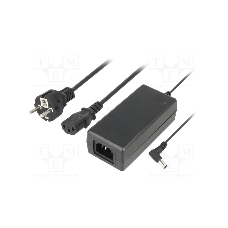 1 pcs x ESPE - ESPE-6524-P3-2155L+KB+OP - Power supply: switched-mode, 24VDC, 2.7A, Out: 5,5/2,1, 65W, 0÷40°C
