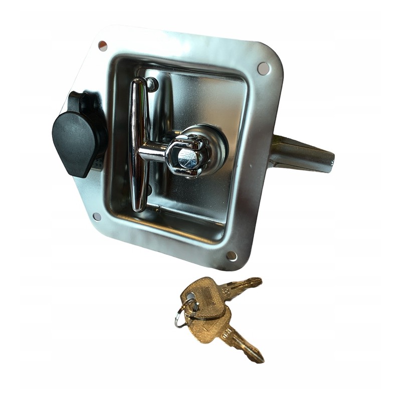 Lock handle closing container door box