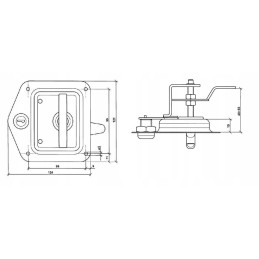 Lock handle closing container door box
