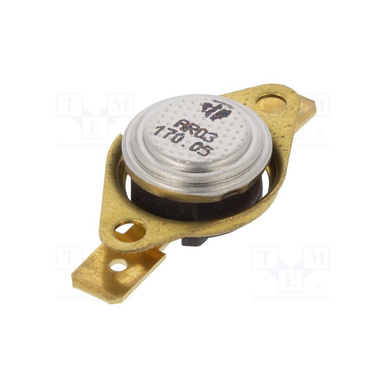 1 pcs x TOMIC - AR03.170.05-W1-S3 - Sensor: thermostat, SPST-NC, 170°C, 16A, 250VAC, connectors 6,3mm