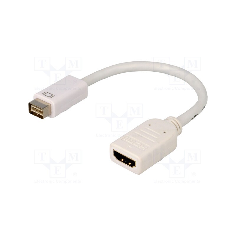 1 pcs x Goobay - 51745 - Adapter, DVI mini plug,HDMI socket, 0.21m