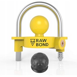 Aluminum drawbar lock for a caravan