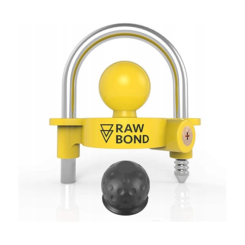 Aluminum drawbar lock for a caravan