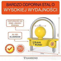 Aluminum drawbar lock for a caravan