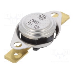 1 pcs x TOMIC - AR03.50.05-W1-S3 - Sensor: thermostat, SPST-NC, 50°C, 16A, 250VAC, connectors 6,3mm