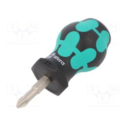1 pcs x WERA - 5008851001 - Screwdriver, Phillips, PH2, STUBBY, Blade length: 25mm