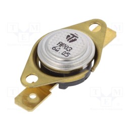 1 pcs x TOMIC - AR03.60.05-W1-S3 - Sensor: thermostat, SPST-NC, 60°C, 16A, 250VAC, connectors 6,3mm