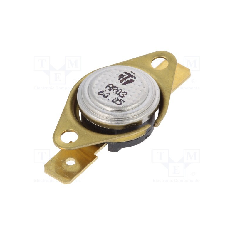 1 pcs x TOMIC - AR03.60.05-W1-S3 - Sensor: thermostat, SPST-NC, 60°C, 16A, 250VAC, connectors 6,3mm