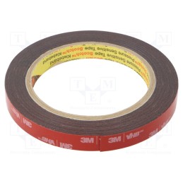 1 rol x 3M - 3M 5925 12MM 5.5M - Tape: fixing, W: 12mm, L: 5.5m, Thk: 600um, acrylic, 93°C,max.149°C