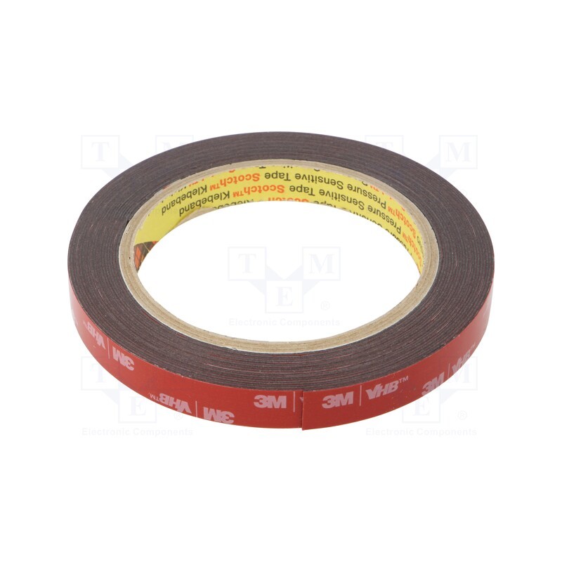 1 rol x 3M - 3M 5925 12MM 5.5M - Tape: fixing, W: 12mm, L: 5.5m, Thk: 600um, acrylic, 93°C,max.149°C