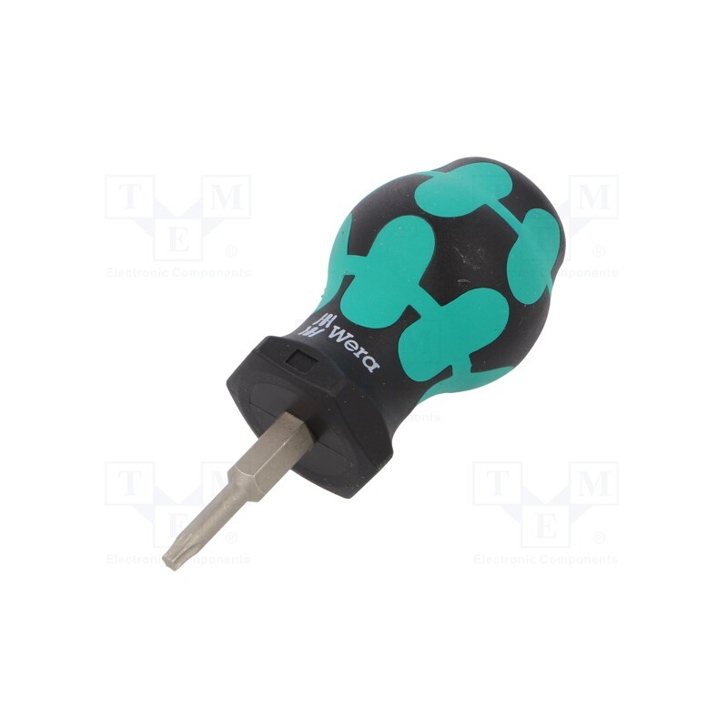 1 pcs x WERA - 5008857001 - Screwdriver, Torx®, TX15, STUBBY, Blade length: 25mm