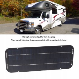 Solar panel kit 6w 12v type c multi interface safe with 77