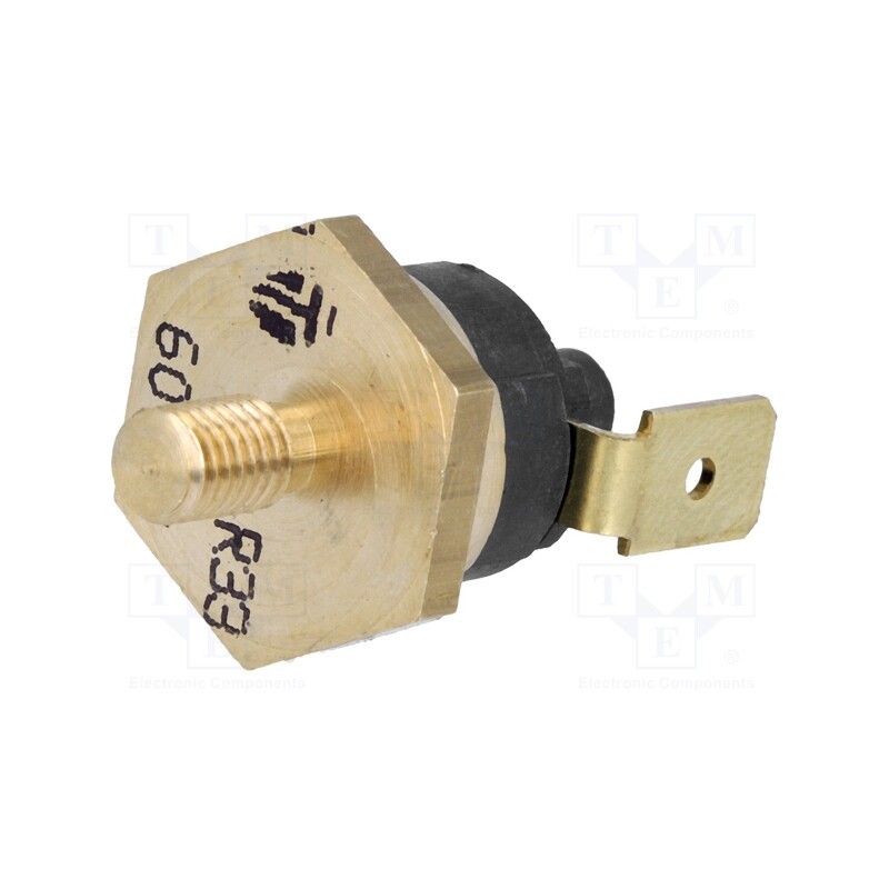 1 pcs x TOMIC - AR33.60.05.W3-S2 - Sensor: thermostat, NC, 60°C, 16A, 250VAC, connectors 6,3mm, ±15°C