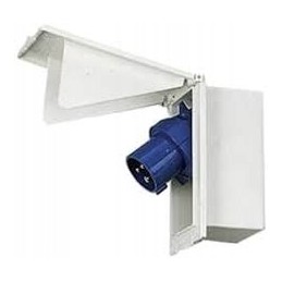 The cover of the CEE connector socket is white