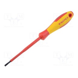 1 pcs x KNIPEX - 98 20 35 - Screwdriver, insulated, slot, 3,5x0,6mm, Blade length: 100mm