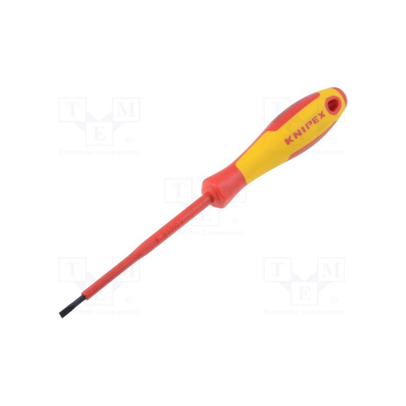 1 pcs x KNIPEX - 98 20 35 - Screwdriver, insulated, slot, 3,5x0,6mm, Blade length: 100mm