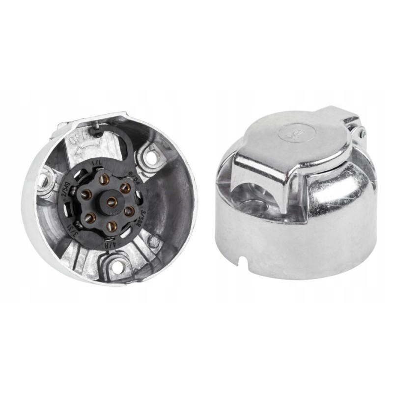 Silver car trailer socket