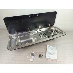 Carbest camper stove with sink, left side