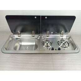 Carbest camper stove with sink, left side