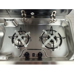 Carbest camper stove with sink, left side