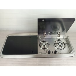 Carbest camper stove with sink, left side