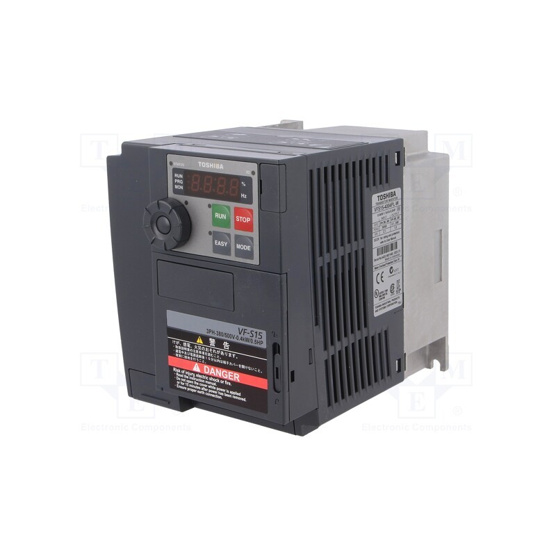 1 pcs x TOSHIBA - VFS15-4004PL1-W1 - Vector inverter, 0.4kW, 3x380VAC, 3x380÷500VAC, 0÷10V, VFS15