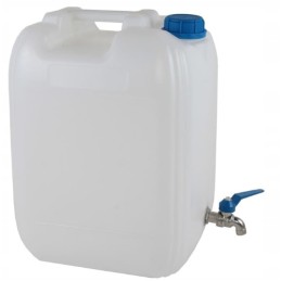 Water bank container with tap, metal, 20 liters