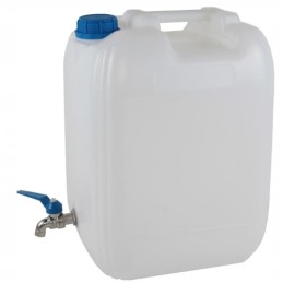 Water bank container with tap, metal, 20 liters