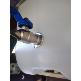 Water bank container with tap, metal, 20 liters