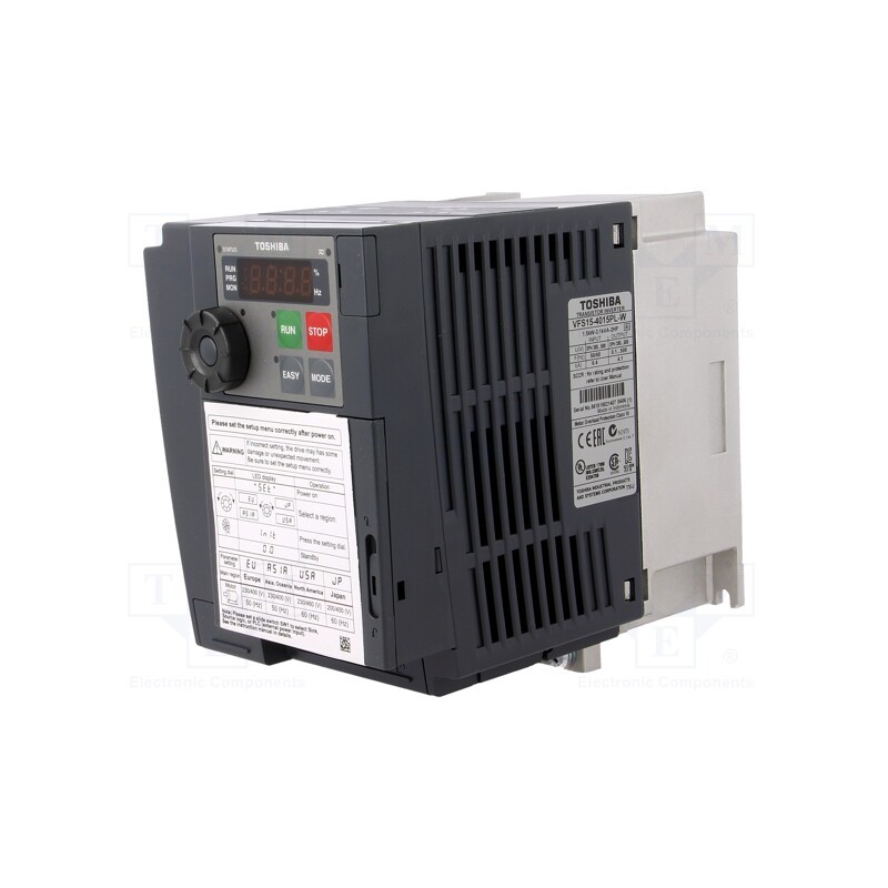 1 pcs x TOSHIBA - VFS15-4015PL1-W1 - Vector inverter, 1.5kW, 3x380VAC, 3x380÷500VAC, 0÷10V, VFS15