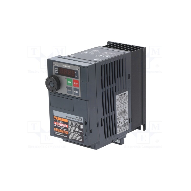 1 pcs x TOSHIBA - VFS15S-2007PL-W1 - Vector inverter, Max motor power: 0.75kW, Usup: 200÷230VAC, VFS15