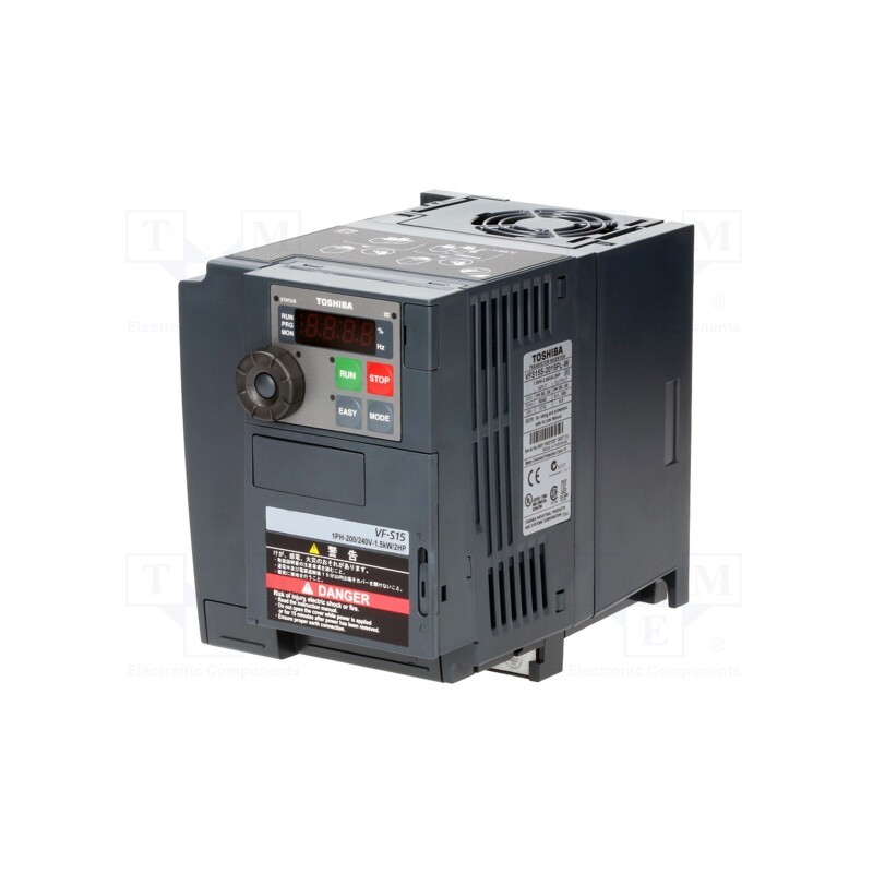 1 pcs x TOSHIBA - VFS15S-2015PL-W1 - Vector inverter, Max motor power: 1.5kW, Usup: 200÷230VAC, VFS15
