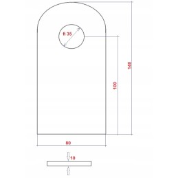Actuator mounting eye, diameter 35