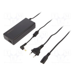 1 pcs x QOLTEC - 50075 - Power supply: switched-mode, 19VDC, 4.9A, Out: 5,5/2,5, 90W