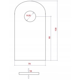 Actuator mounting eye, diameter 25