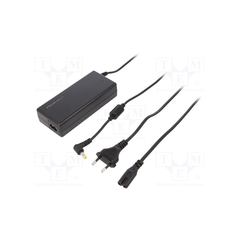 1 pcs x QOLTEC - 50070 - Power supply: switched-mode, 19VDC, 4.74A, Out: 5,5/2,5, 90W
