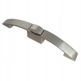 Pushlock cabinet lock, snap handle, camper trailer, nickel