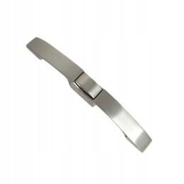 Pushlock cabinet lock, snap handle, camper trailer, nickel