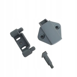 Pushlock cabinet lock, snap handle, camper trailer, nickel