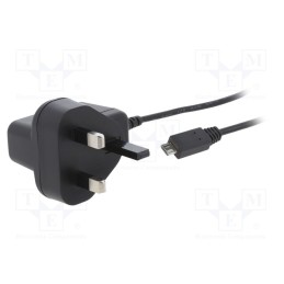 1 pcs x XP POWER - VEL05US050-UK-UB - Power supply: switched-mode, plug, 5VDC, 1A, 5W, Out: USB micro