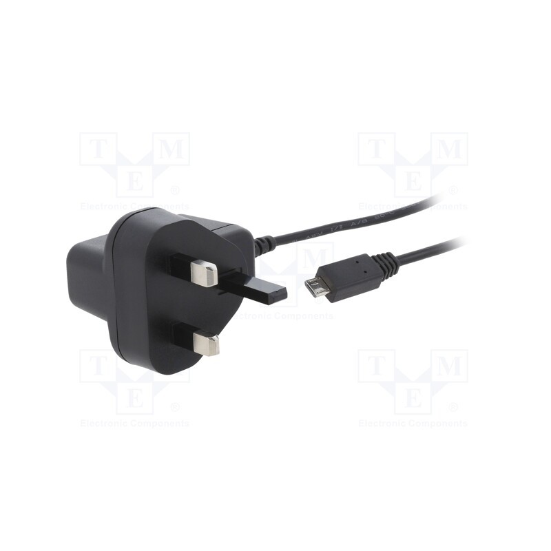 1 pcs x XP POWER - VEL05US050-UK-UB - Power supply: switched-mode, plug, 5VDC, 1A, 5W, Out: USB micro