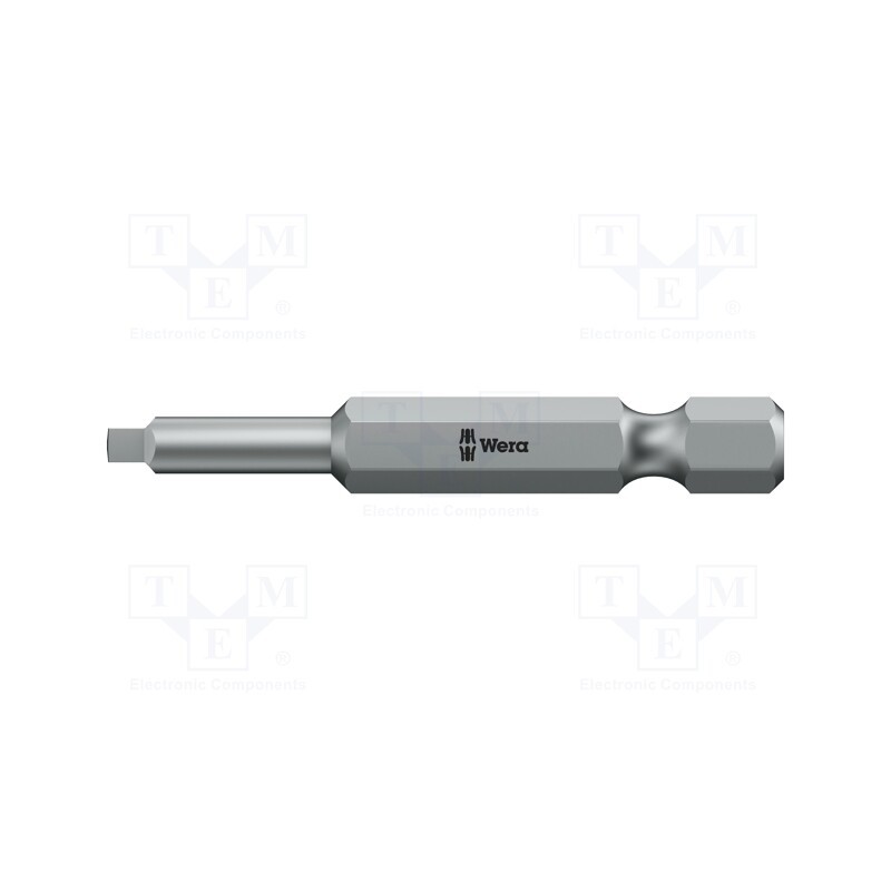 1 pcs x WERA - 5060147001 - Screwdriver bit, square, 1, Overall len: 50mm, BiTorsion