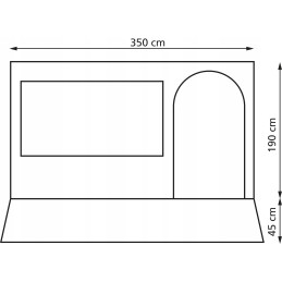 Narvik 350 Fiamma awning body and omnistor
